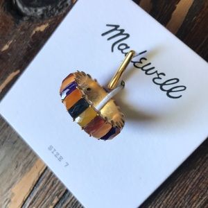 Madewell Multicolor Stones Ring - Size 7 NWT